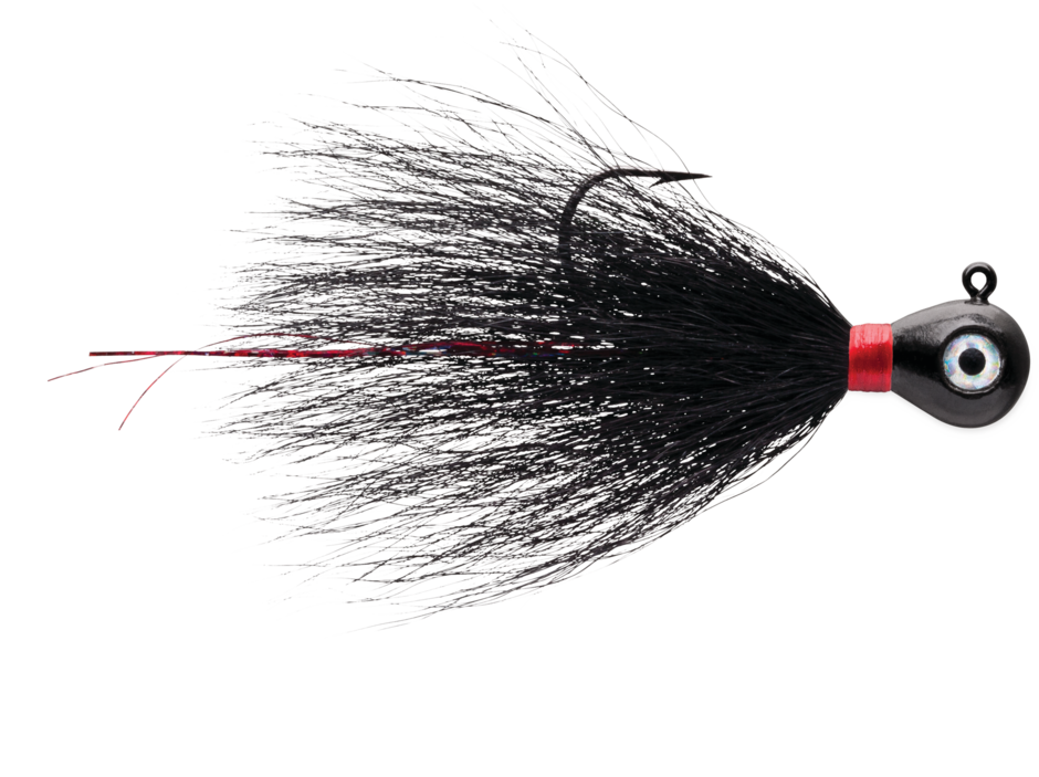 VMC Pro Series Bucktail Jig 3/8oz - Black  2pk