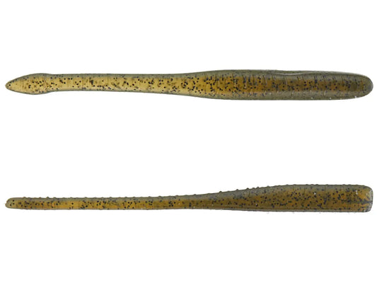 Great Lakes Finesse 4" Drop Worm- Green Pumpkin  8pk - Lucky Lure Tackle
