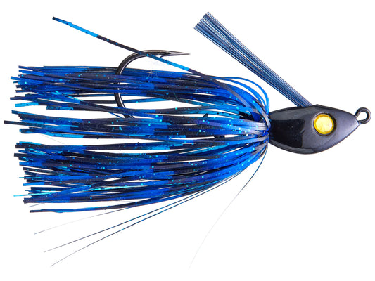 Hayabusa Lil' Schmitty Finesse Swim Jig, 1/2oz - Money Maker- Black & Blue/Blue Mylar, 1pc