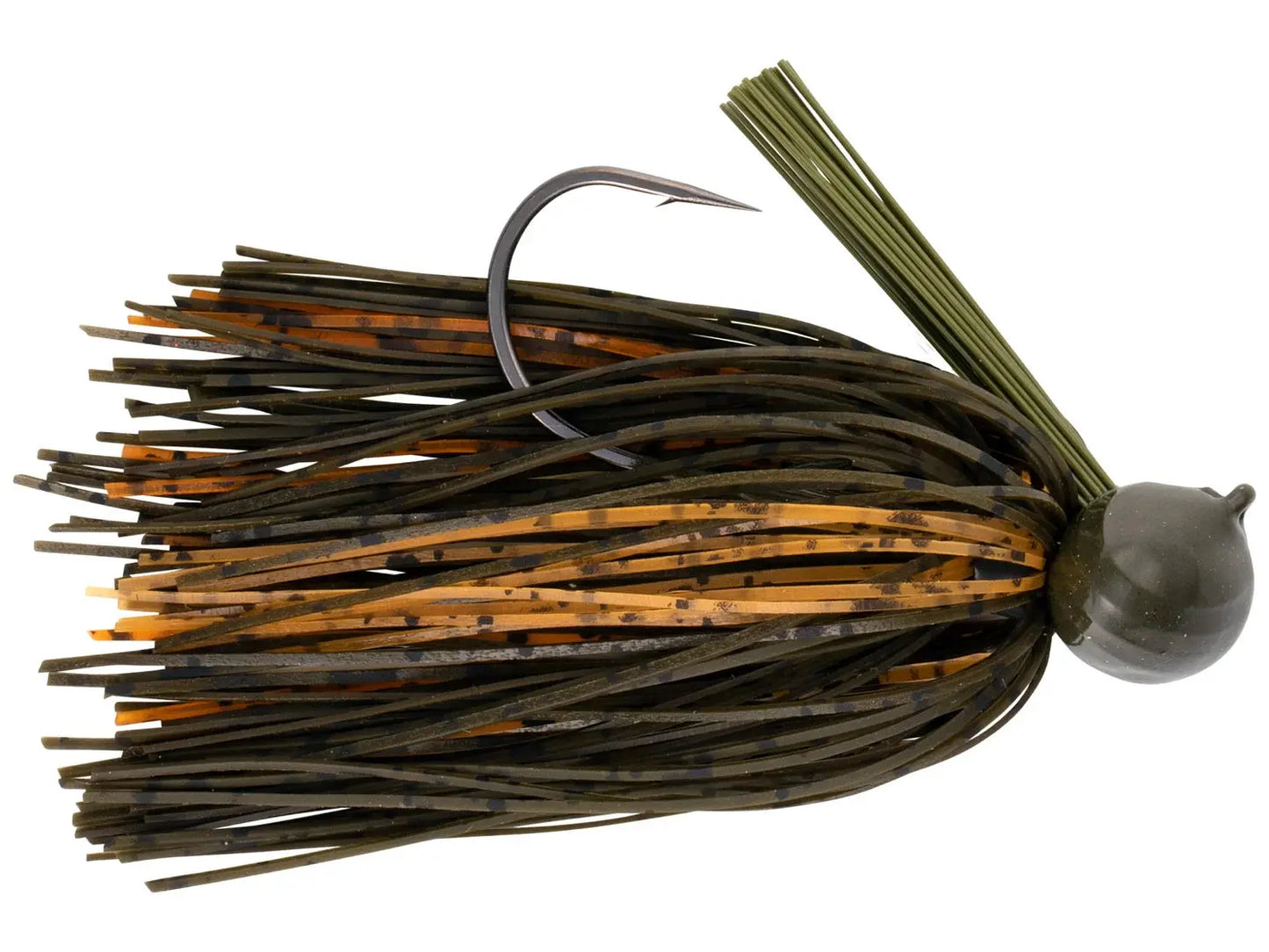 War Eagle Pro Football Jig - 1/2 Green Pumpkin Orange Craw