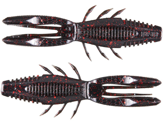 Rapala Crush City Bronco Bug 4" - Black Red Flake 6pk