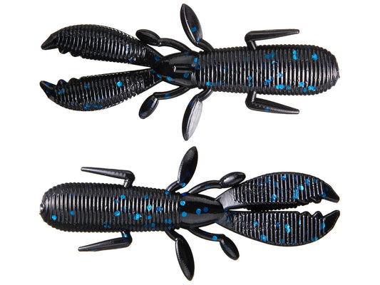 Gary Yamamoto 2.5" Covert Craw Floater - Blk w/ Lg Blue Flake 10pk