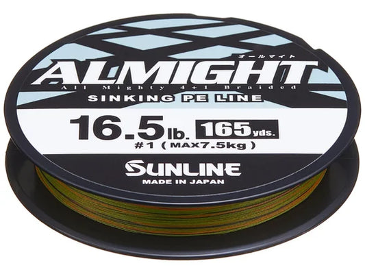 Sunline Almight Olive Camo Sinking Braid 165 yds 16.5 lb