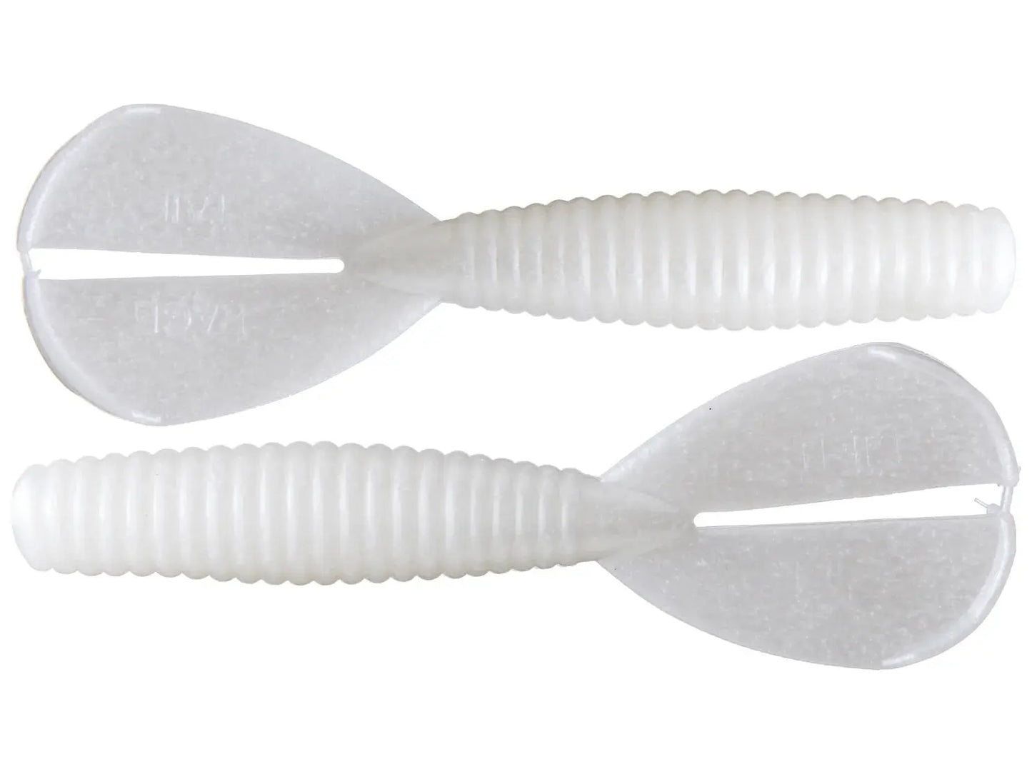 Strike King Magnum Rage Menace Grub 4" Pearl 7pk - Lucky Lure Tackle