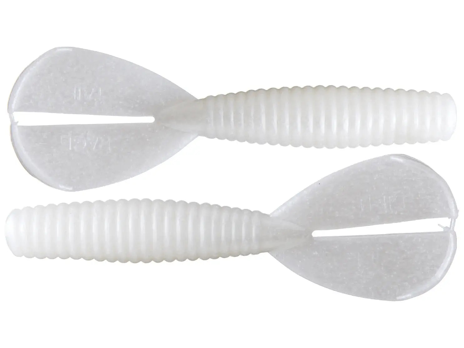 Strike King Magnum Rage Menace Grub 4" Pearl 7pk - Lucky Lure Tackle