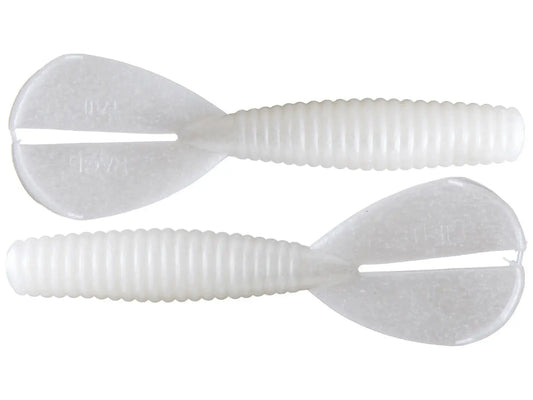 Strike King Magnum Rage Menace Grub 4" Pearl 7pk - Lucky Lure Tackle