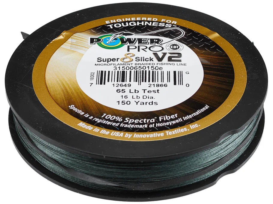 Power Pro Super8Slick Braid - 65lb Moss Green