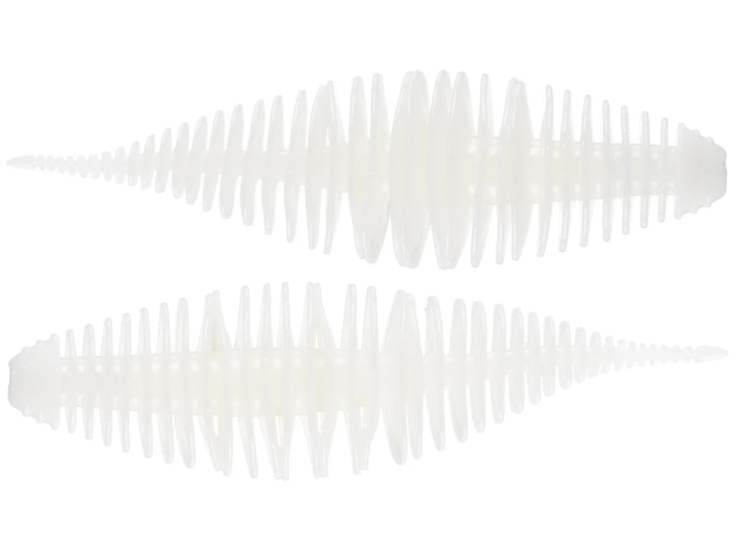 Geecrack Bellows Shad 3.8" - White - 5pk