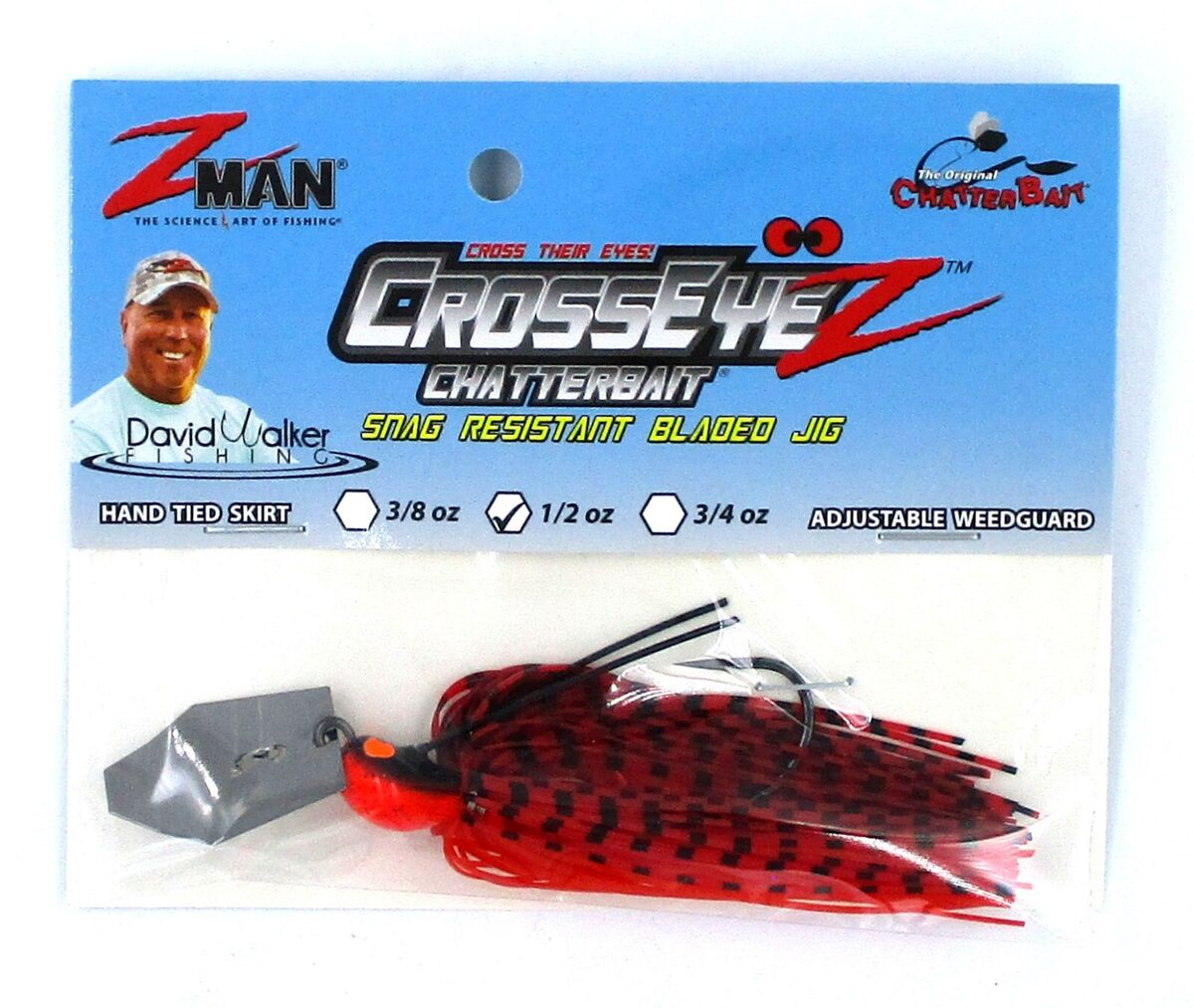 Zman CrossEye Chatterbait Fire Craw 1/2oz