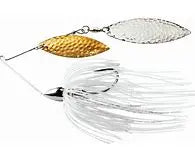 War Eagle Nickel Spinnerbait Hammered Double Willow - 3/8oz White Silver