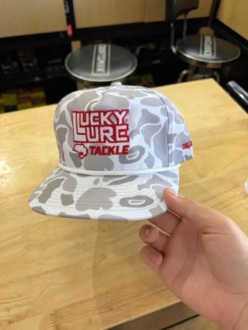 Lucky Lure Hat of the Month 8/26 - White Camo
