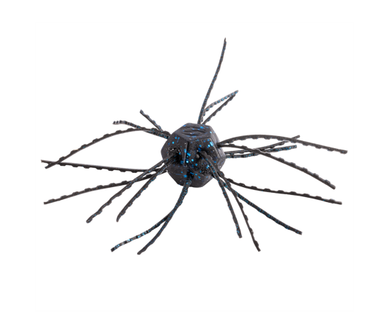 Strike King Tumbleweed Salted 3" - Black Blue Flake 4pk