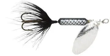 Yakima Rooster Tail 1/16 Black Silver Blade - Lucky Lure Tackle